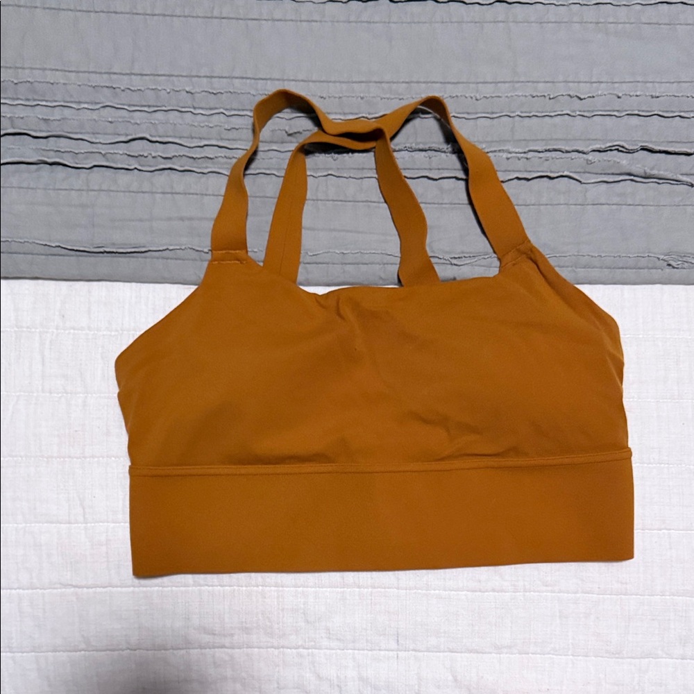Athleta Double-Strap Sports Bra in Burnt Orange
